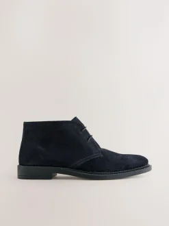 Next Smart Suede Chukka Boots Navy Online