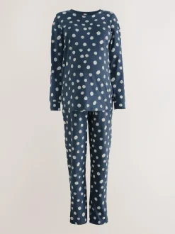 Next Navy Spot Maternity Long Sleeve Pyjamas Best