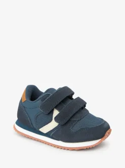 Next Navy Standard Fit (F) Double Strap Trainers Discount