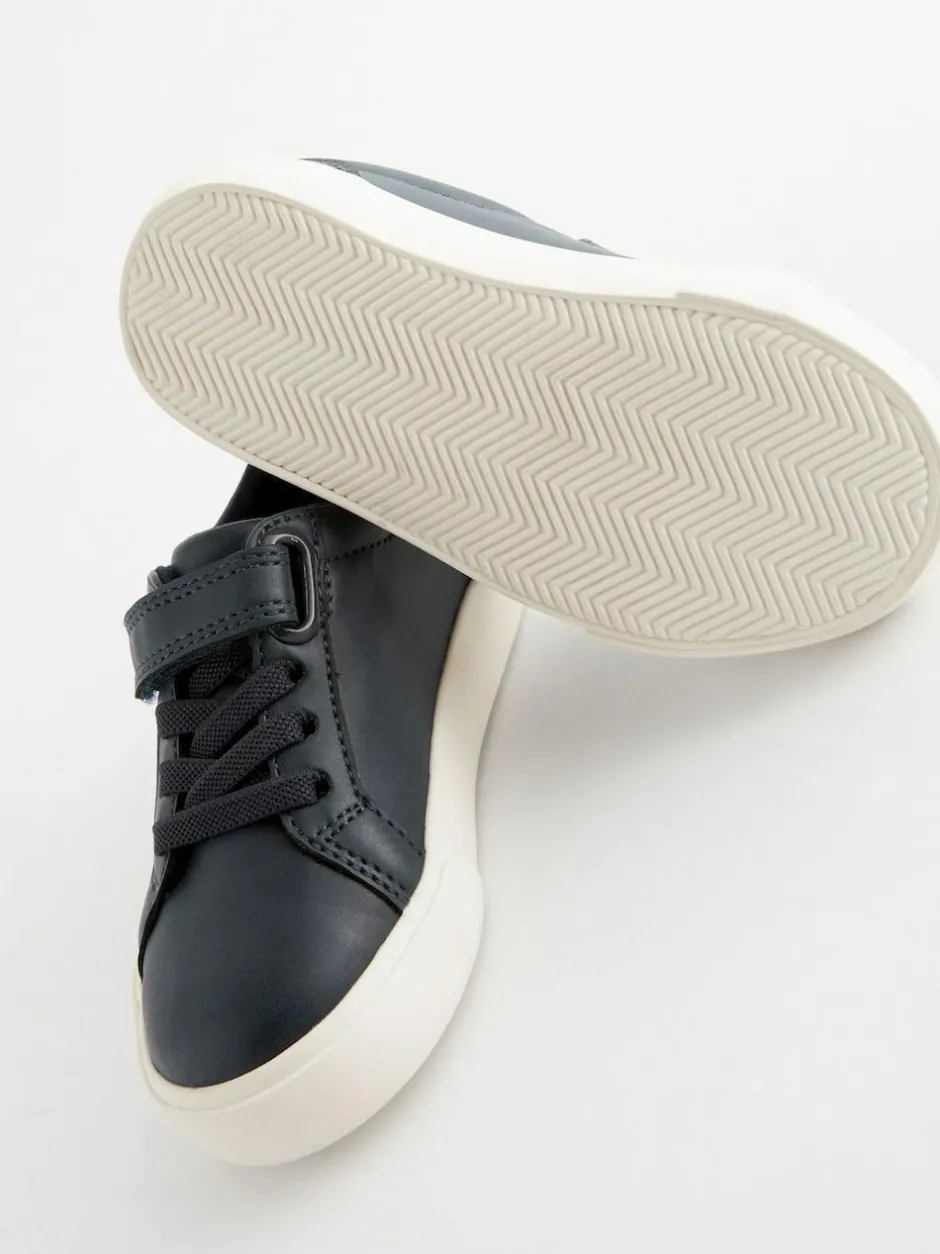 Next Standard Fit (F) Touch Fastening Elastic Lace Trainers Navy