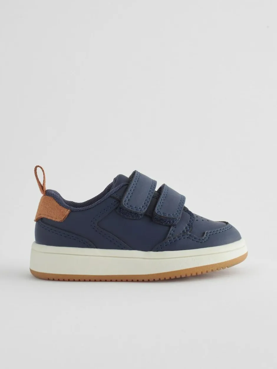 Next Standard Fit (F) Touch Fastening Leather First Walker Baby Shoes Navy
