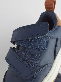 Next Standard Fit (F) Touch Fastening Leather First Walker Baby Shoes Navy