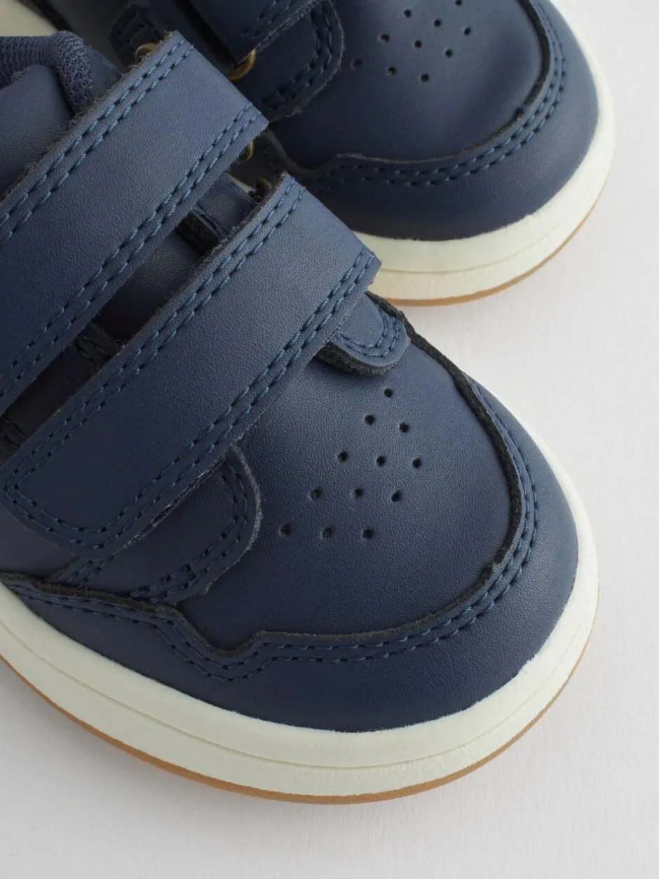 Next Standard Fit (F) Touch Fastening Leather First Walker Baby Shoes Navy