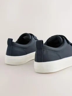 Next Standard Fit (F) Touch Fastening Smart Casual Trainers Navy Discount