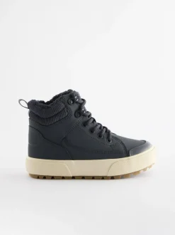 Next Standard Fit (F) Warm Lined High Top Boots Navy Hot