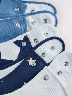 Next Navy Star Baby Bibs 5 Pack