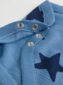 Next Navy Star Long Sleeve Bodysuits 5 Pack Outlet