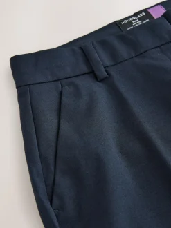Next Tailored Hourglass Slim Trousers with Wool Navy
