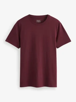 Next Navy/ Teal/ White/ Black/ Green/ Burgundy Regular Fit Essential Cotton T-Shirts 6 Pack