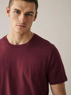 Next Navy/ Teal/ White/ Black/ Green/ Burgundy Regular Fit Essential Cotton T-Shirts 6 Pack