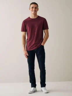 Next Navy/ Teal/ White/ Black/ Green/ Burgundy Regular Fit Essential Cotton T-Shirts 6 Pack