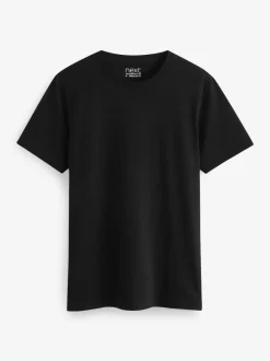 Next Navy/ Teal/ White/ Black/ Green/ Burgundy Regular Fit Essential Cotton T-Shirts 6 Pack