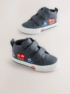 Next Standard Fit (F) Touch Fastening Boots Navy Transport Best
