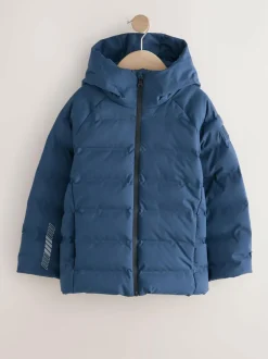 Next Waterproof Midweight Hooded Jacket (3-17yrs) Navy Outlet