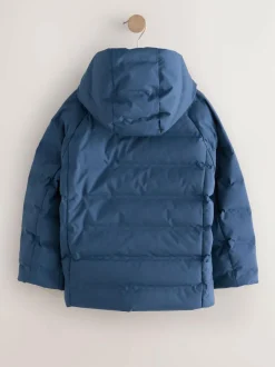 Next Waterproof Midweight Hooded Jacket (3-17yrs) Navy Outlet