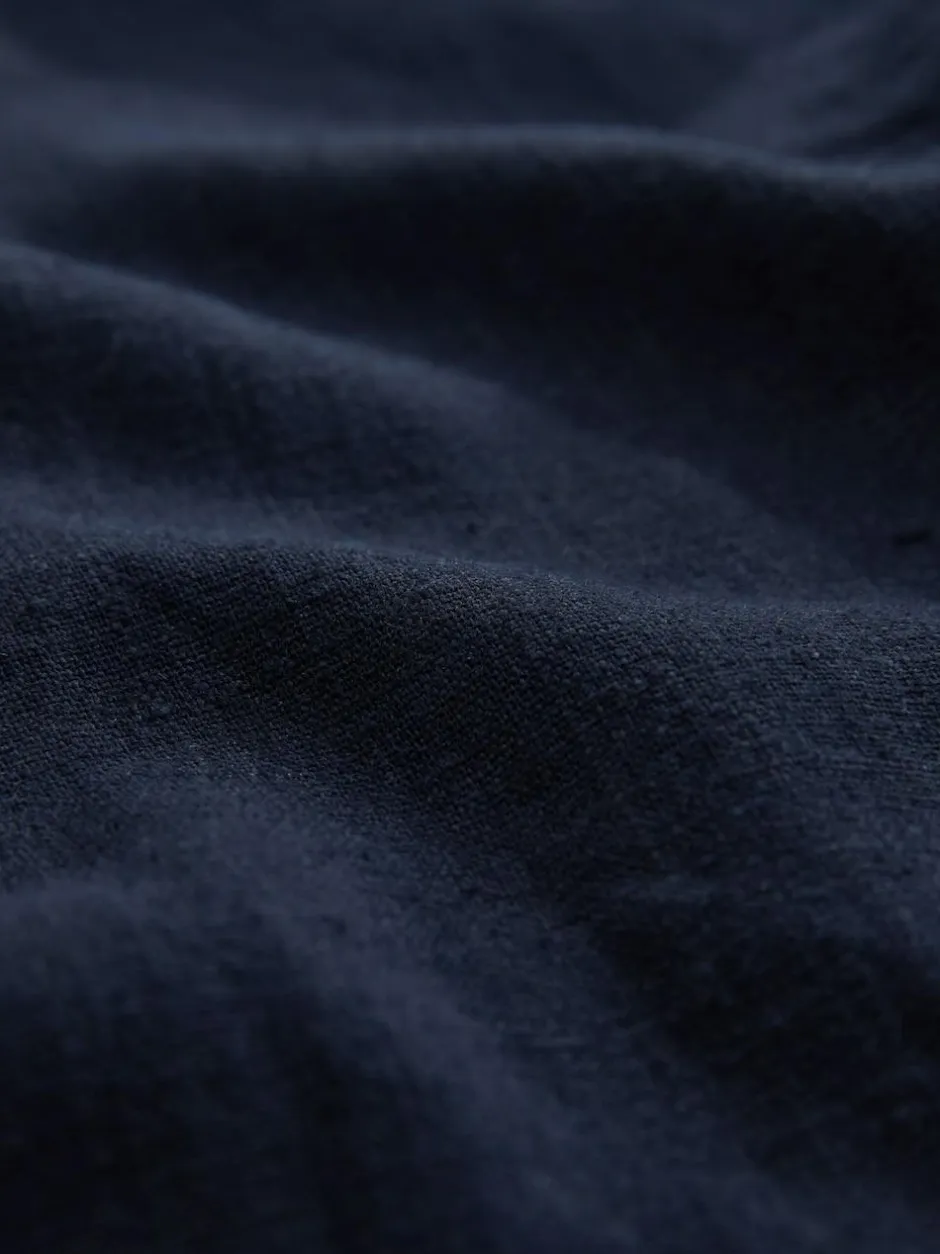 Next Navy with Ecru Tipping Sailor Collar Mini Dress with Linen Clearance