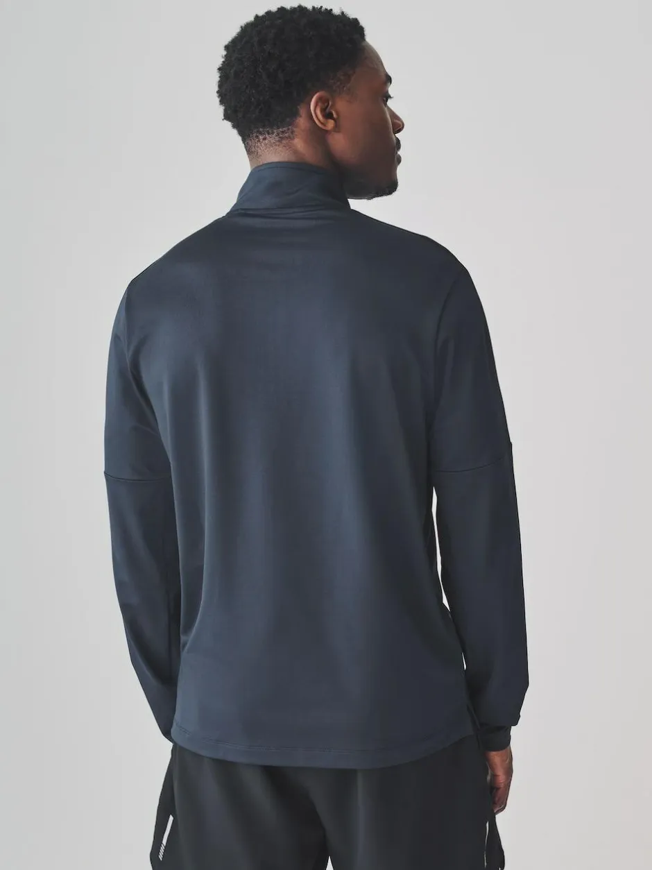 Next Zip Neck Active Training Top Navy Best