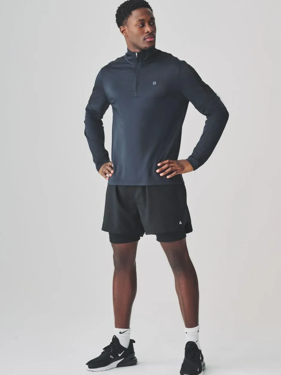 Next Zip Neck Active Training Top Navy Best
