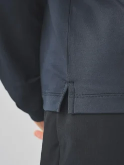 Next Zip Neck Active Training Top Navy Best