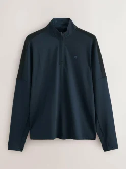 Next Zip Neck Active Training Top Navy Best