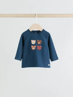 Next Navy/Brown Bear Tops and Leggings 6 Piece Baby Set (0mths-3yrs) Sale