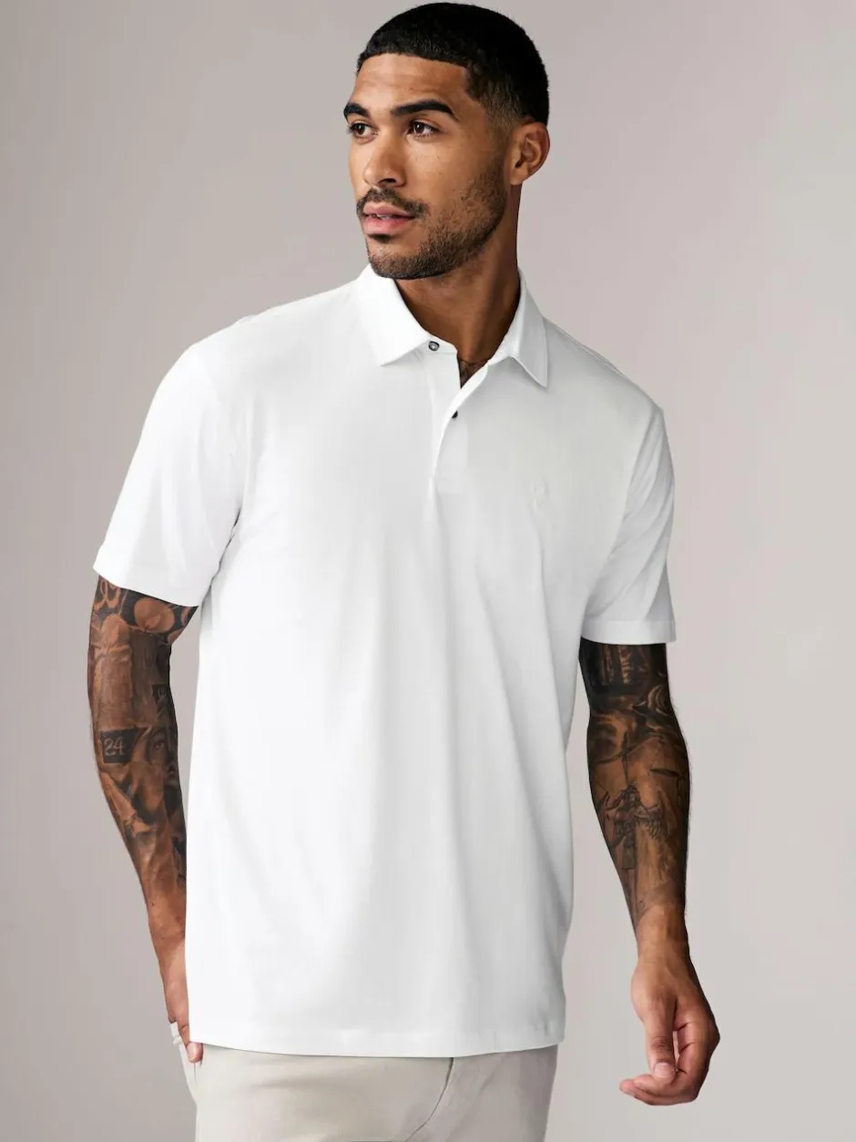 Next Navy/Brown/Grey/White/Sage Green Regular Fit Short Sleeve Jersey Polo Shirts 5 Pack Sale
