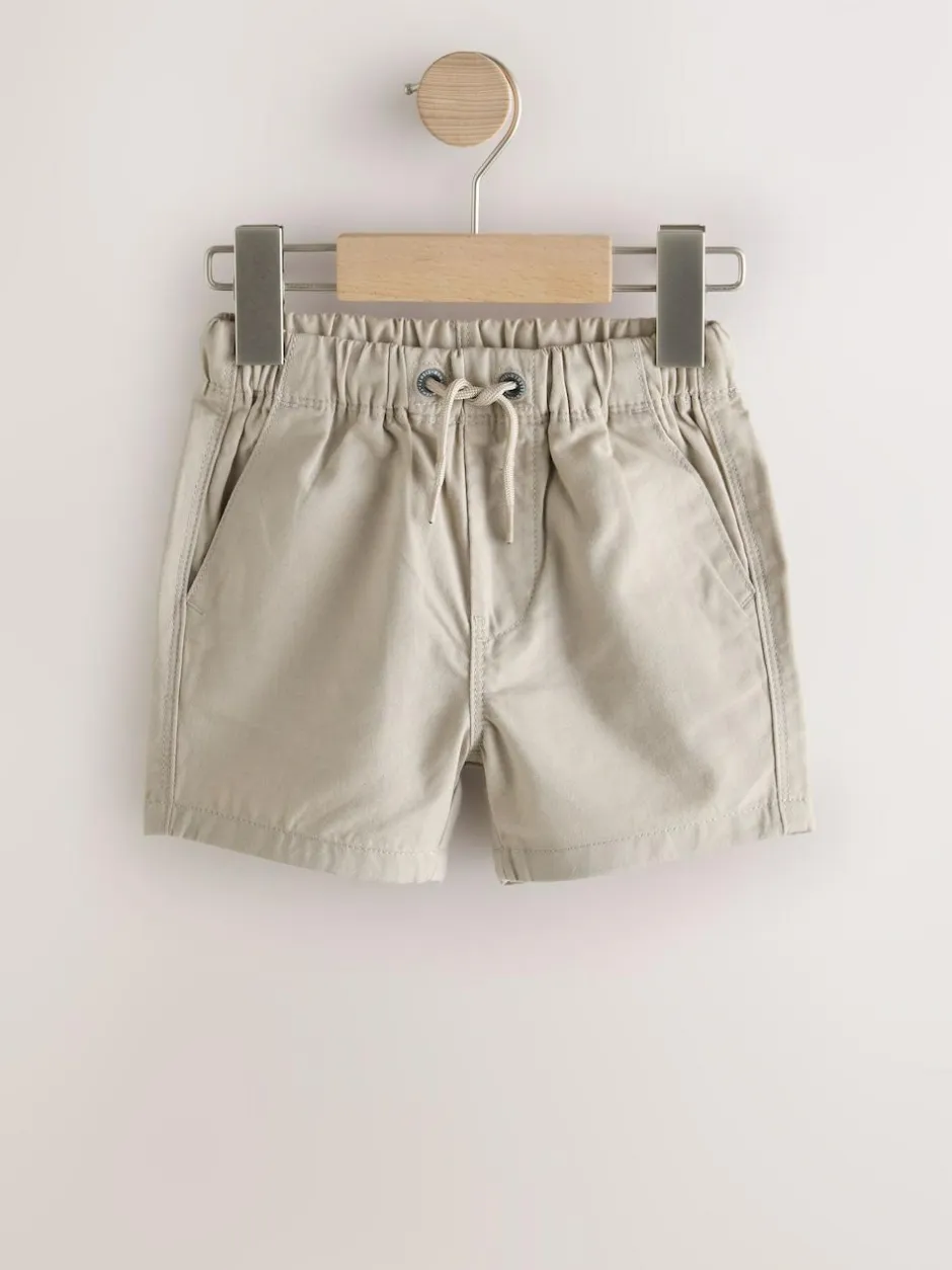 Next Navy/Stone/Chambray Blue Pull On Shorts 3 Pack (3mths-7yrs) Online