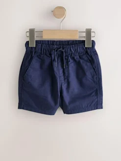 Next Navy/Stone/Chambray Blue Pull On Shorts 3 Pack (3mths-7yrs) Online