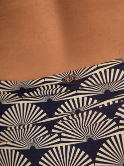 Next Navy/White Fan Roll Top Bikini Bottoms Outlet