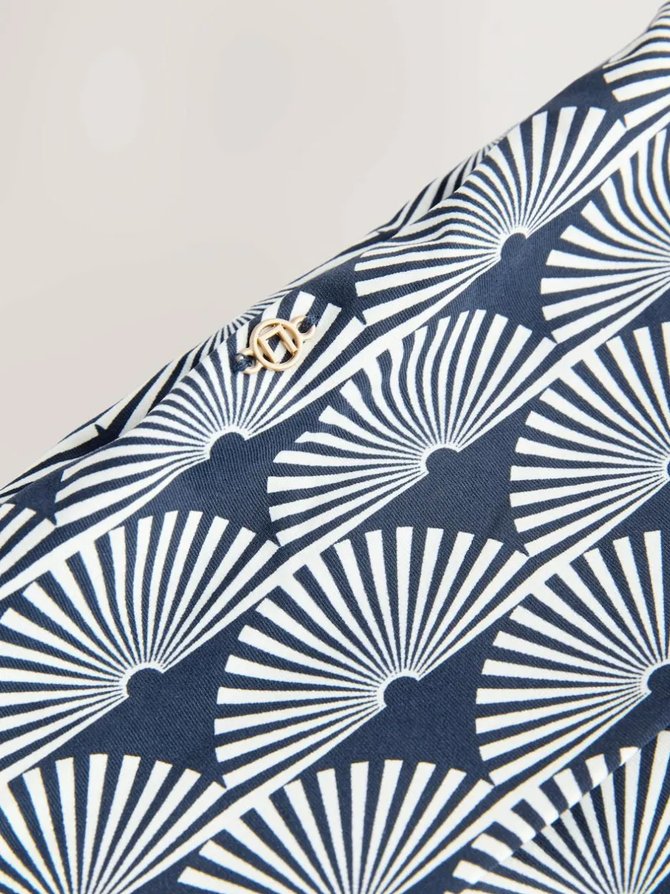 Next Navy/White Fan Roll Top Bikini Bottoms Outlet