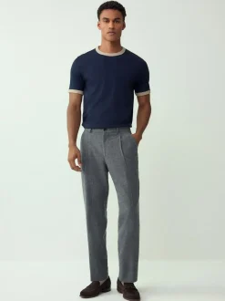 Next Navy/White/Neutral Stone 3 Pack Slim Fit Ringer T-Shirt Outlet