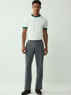 Next Navy/White/Neutral Stone 3 Pack Slim Fit Ringer T-Shirt Outlet