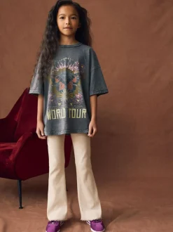 Next Neutral 1 Pack Rib Flare Leggings (3-16yrs)