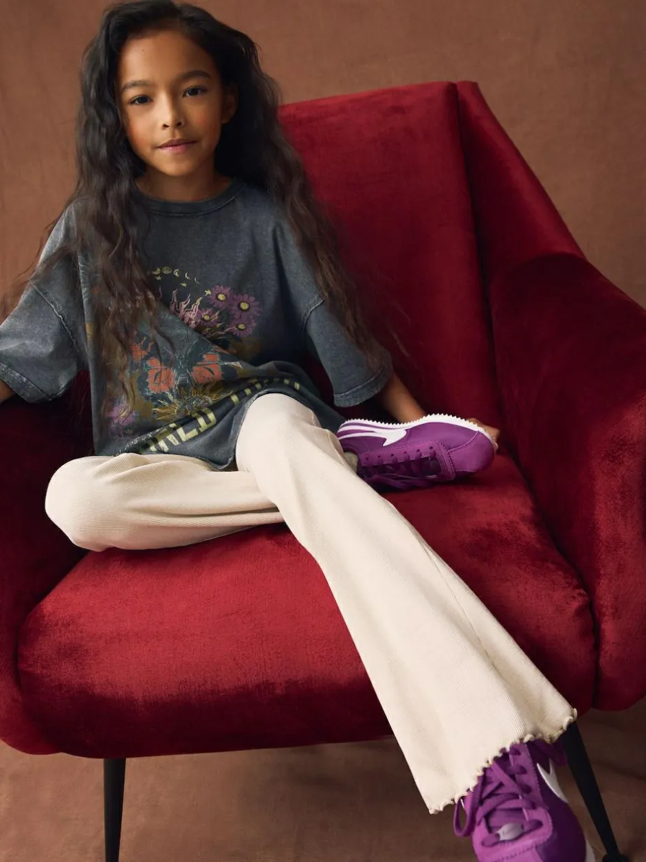 Next Neutral 1 Pack Rib Flare Leggings (3-16yrs)