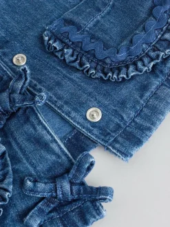 Next Neutral Animal Baby Denim Jacket, Top and Leggings Set 3 Piece (0mths-2yrs) New