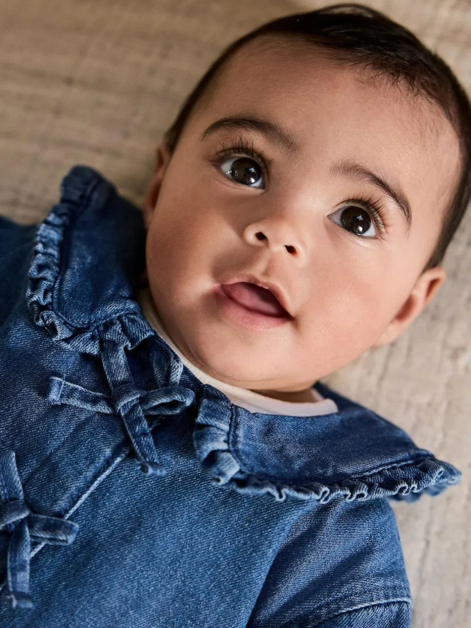 Next Neutral Animal Baby Denim Jacket, Top and Leggings Set 3 Piece (0mths-2yrs) New