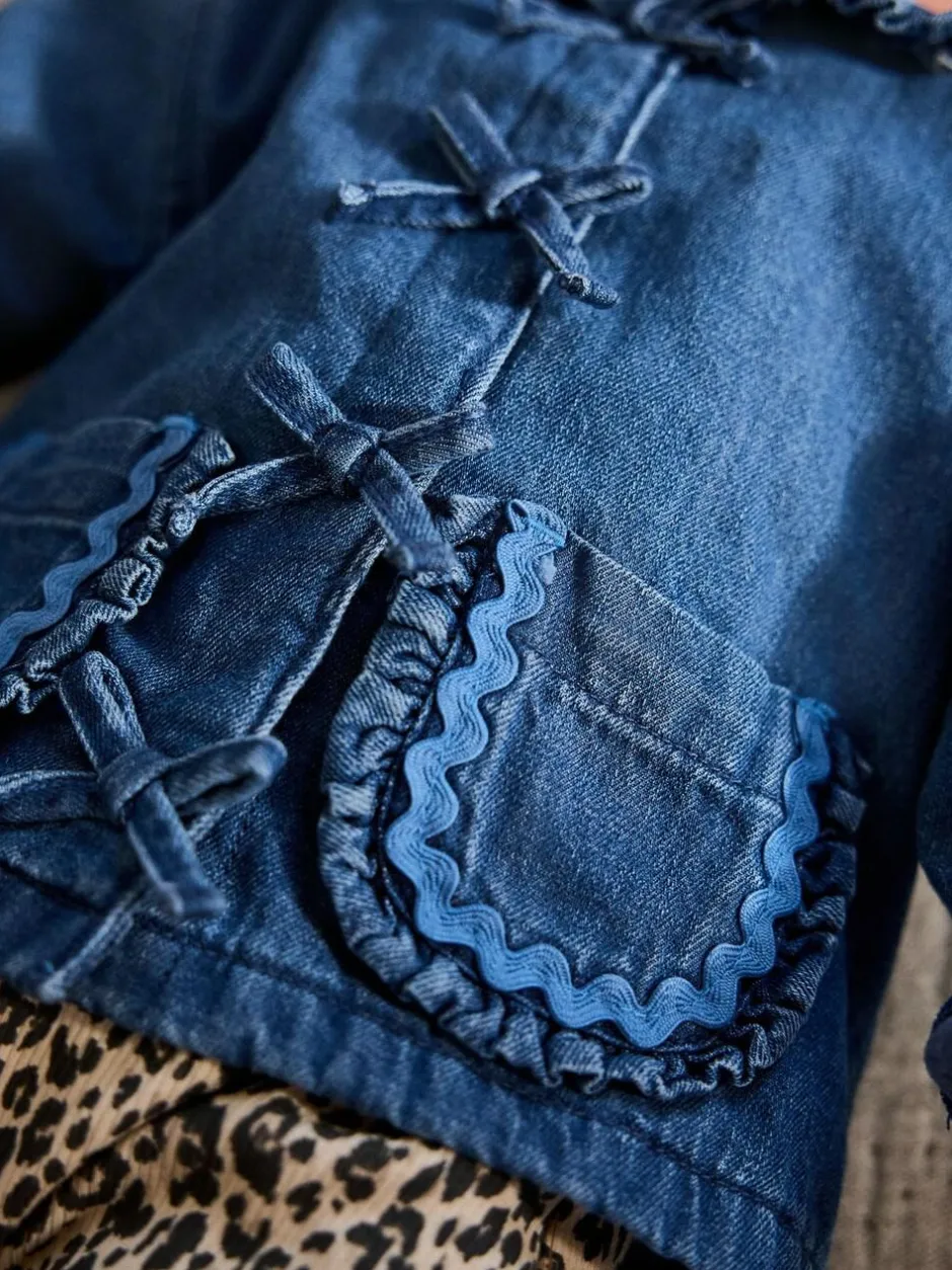 Next Neutral Animal Baby Denim Jacket, Top and Leggings Set 3 Piece (0mths-2yrs) New