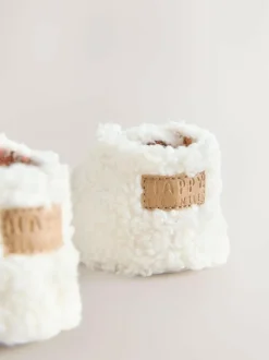 Next Baby Cosy Touch Fasten Boots (0-18mths) Neutral Online