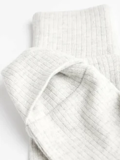 Next Neutral Baby Footless 2 Way Zip 100% Cotton Sleepsuits 3 Pack (0mths-3yrs) Clearance