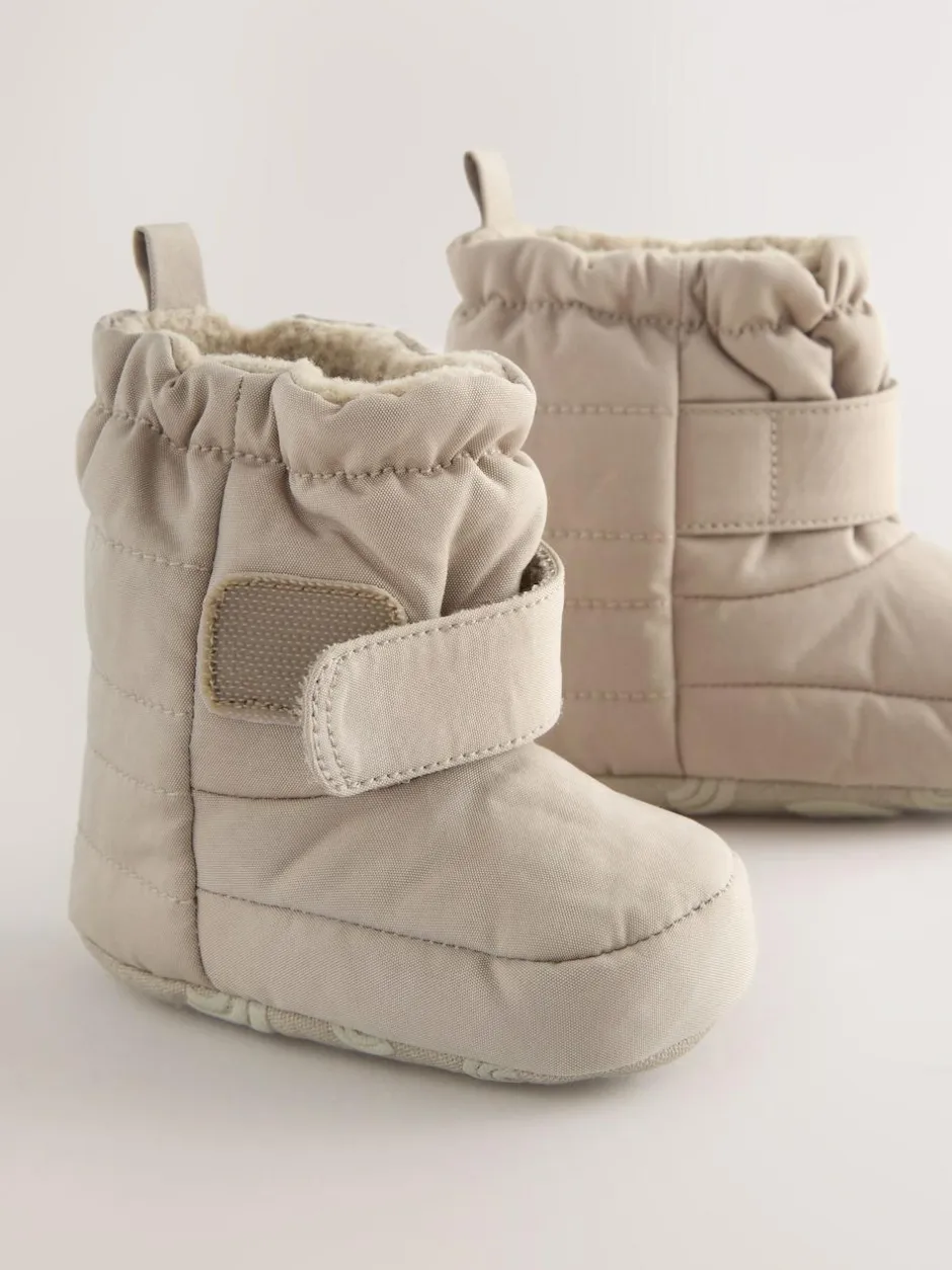 Next Baby Touch Fastening Snow Boots (0-2mths) Neutral Hot