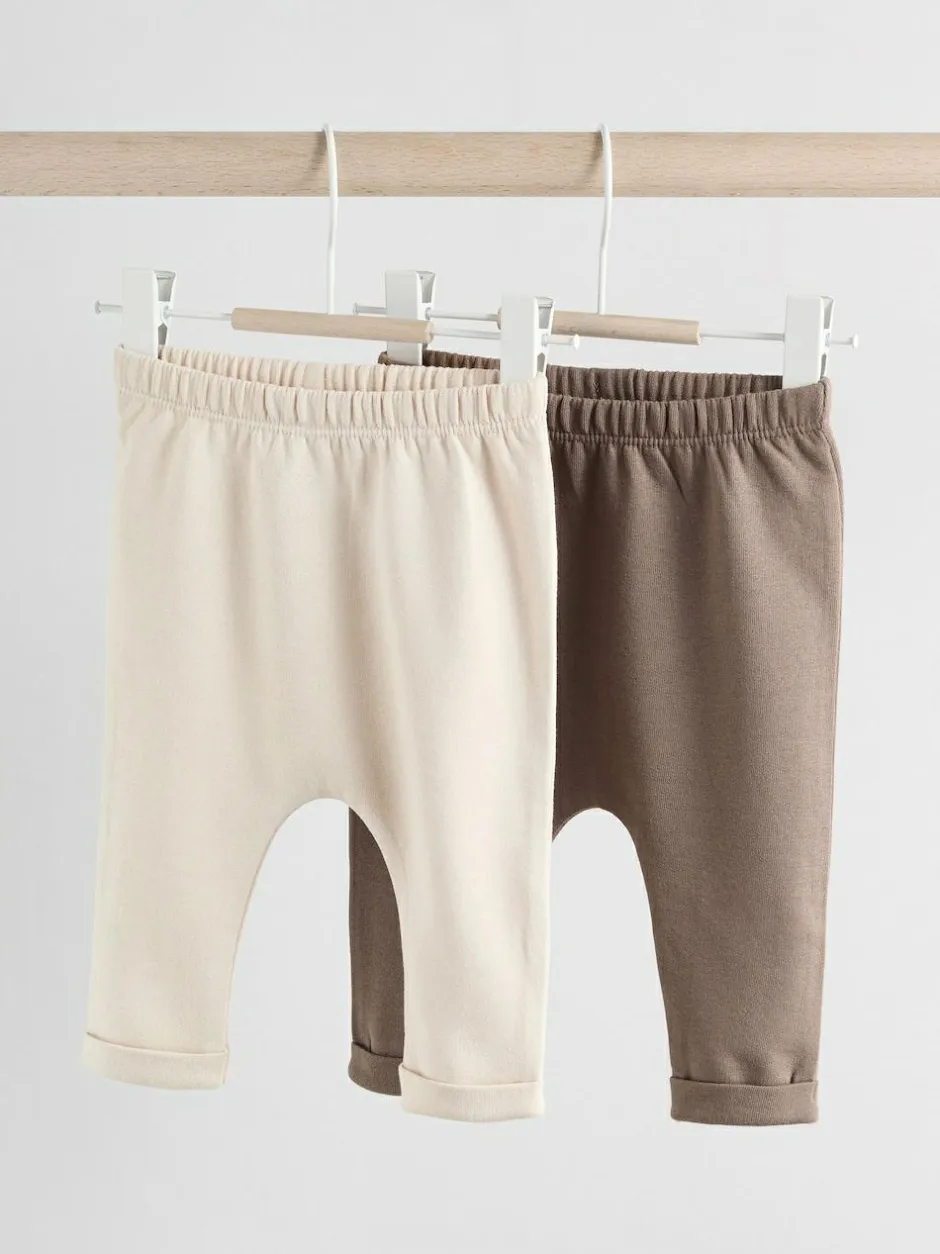 Next Neutral Bear Baby 100% Cotton Leggings 2 Pack (0mths-2yrs)