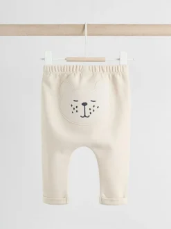 Next Neutral Bear Baby 100% Cotton Leggings 2 Pack (0mths-2yrs)