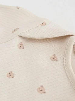 Next Baby Long Sleeve Bodysuits 5 Pack Neutral Bear