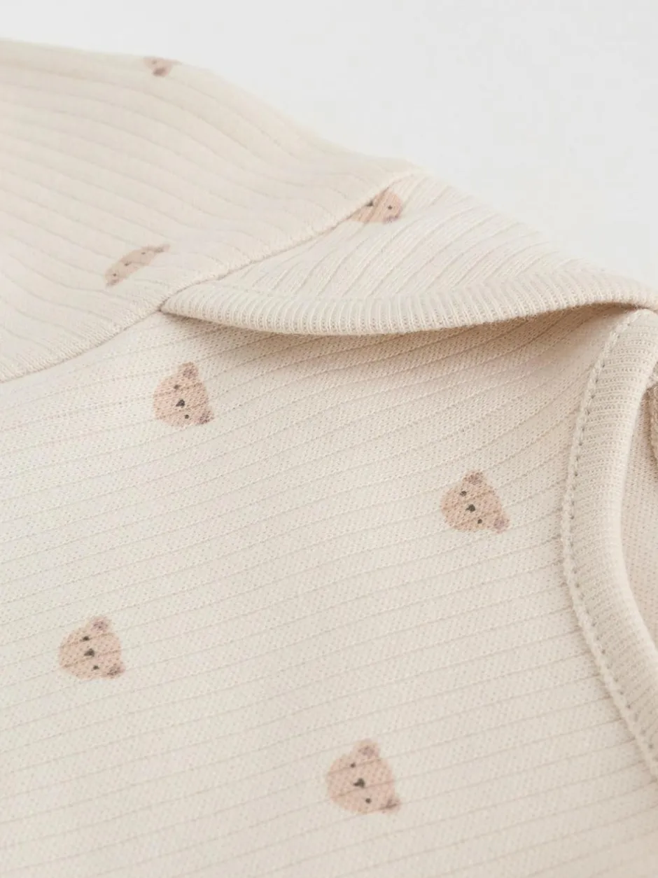 Next Baby Long Sleeve Bodysuits 5 Pack Neutral Bear