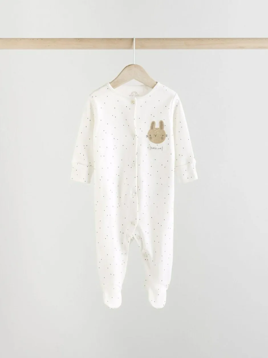 Next Neutral Bear Character Sleepsuits 5 Pack (0mths-2yrs) Clearance