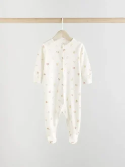 Next Neutral Bear Character Sleepsuits 5 Pack (0mths-2yrs) Clearance