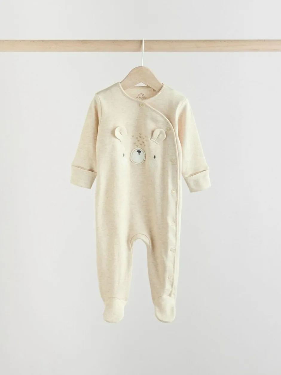 Next Neutral Bear Character Sleepsuits 5 Pack (0mths-2yrs) Clearance
