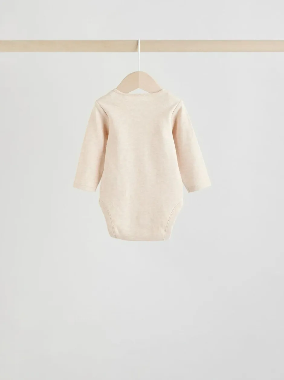 Next Long Sleeve Baby Bodysuits 5 Pack Neutral Bear New