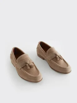 Next Wide Fit (G) Smart Loafers Neutral Beige