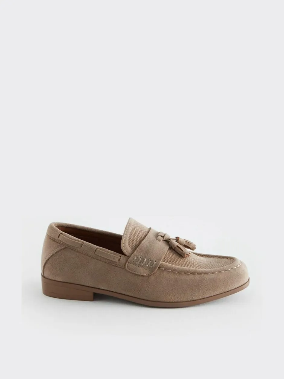 Next Wide Fit (G) Smart Loafers Neutral Beige